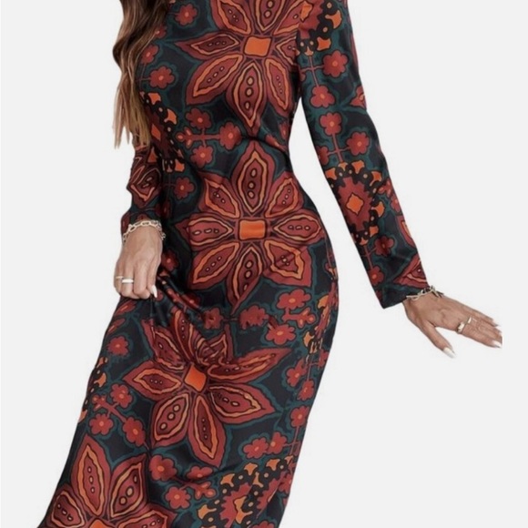 Zara Multicolor Long Sleeve Dress - Picture 4 of 8